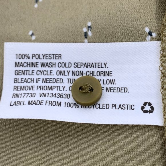 PROLOGUE Long‎ Sleeve Blouse Small Green Collared Polyester - Picture 5 of 11